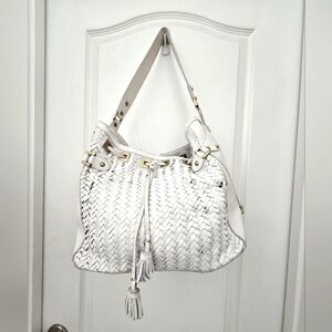 Cole Hann White Leather Bag